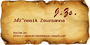 Jánosik Zsuzsanna névjegykártya