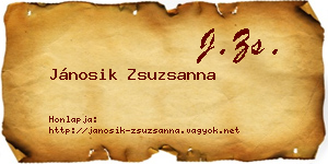 Jánosik Zsuzsanna névjegykártya